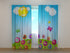 3D Curtain Sunny day and Flowers - Wellmira