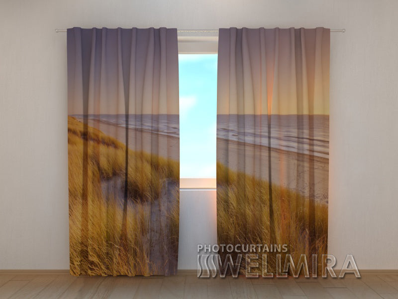 Photo Curtain Sunset in Netherlands - Wellmira
