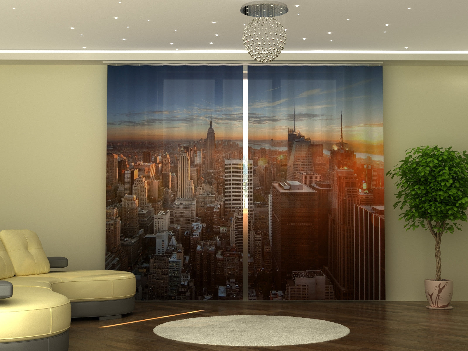 Photo-curtain Sunset in the City W290xH250 cm - Wellmira