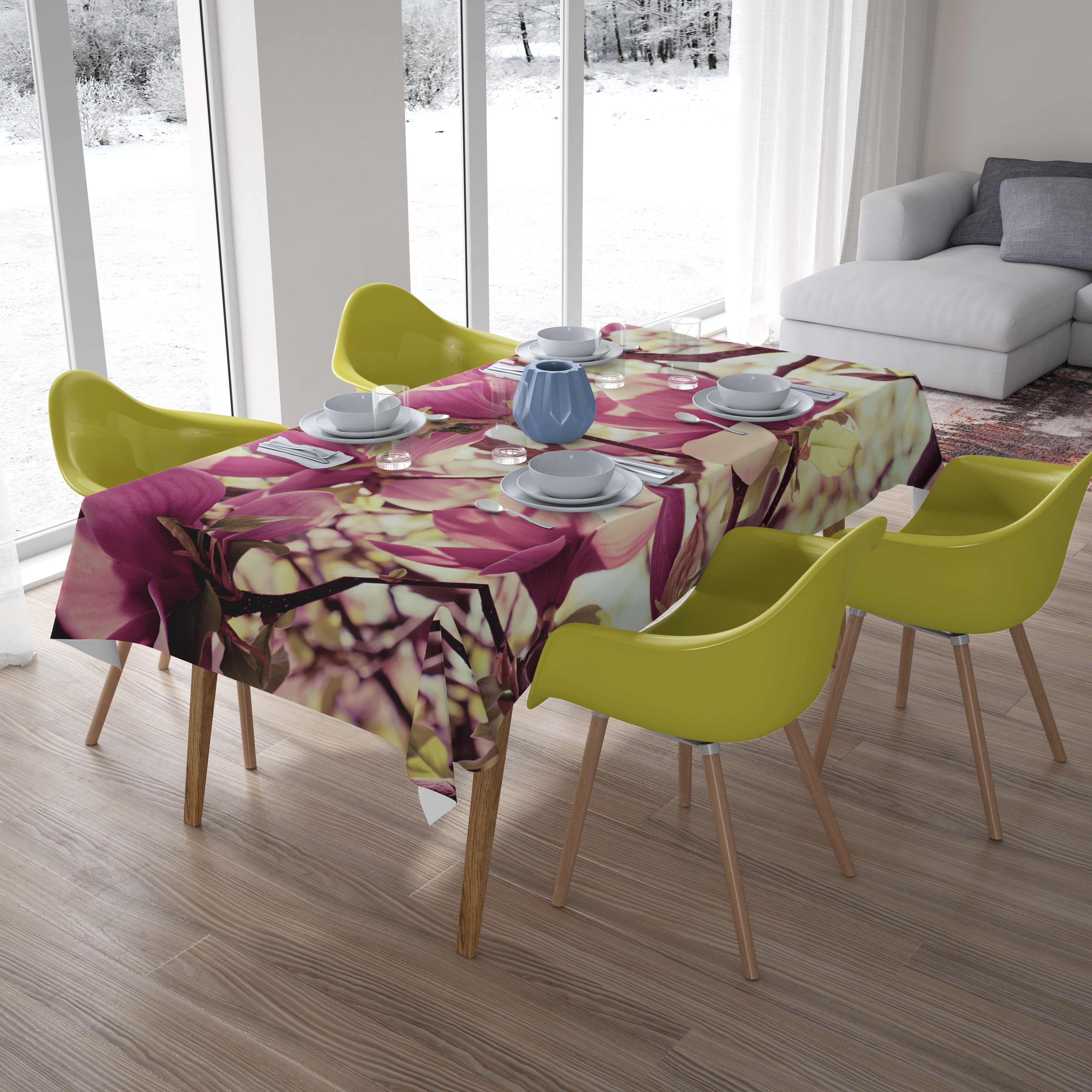 Nappe Magnolias Roses