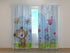 3D Curtain Teddy Bear on a Meadow - Wellmira