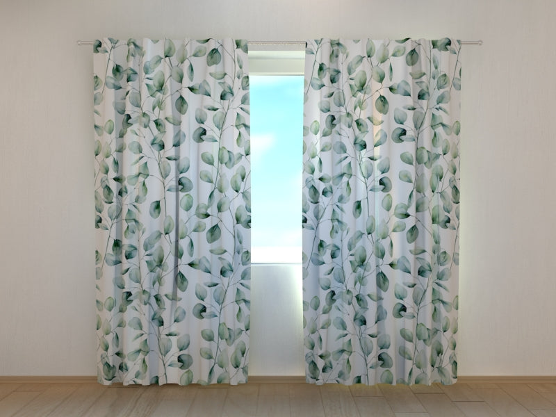 Photo Curtain Tenderness Green Leaves
