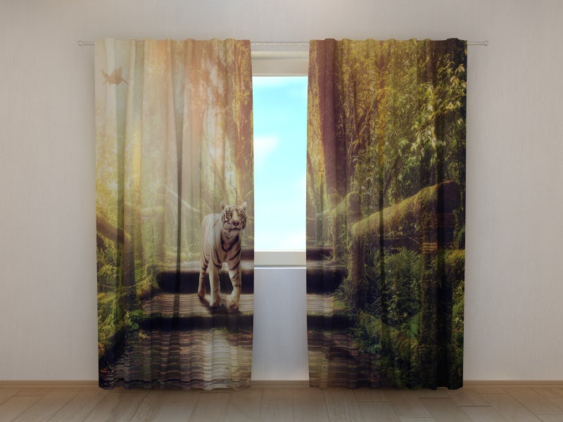 Photo Curtain Tiger in the Jungle