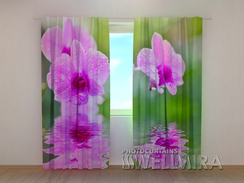 Photocurtain Three Orchids - Wellmira