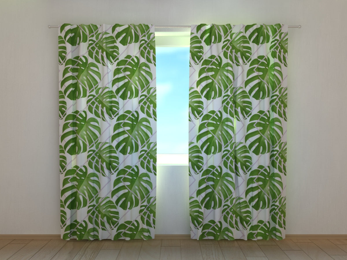 Photocurtain Tropical Palm Leaves - Wellmira