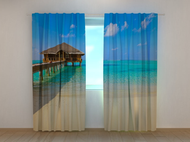 Photo Curtain Tropical beach at Maldives