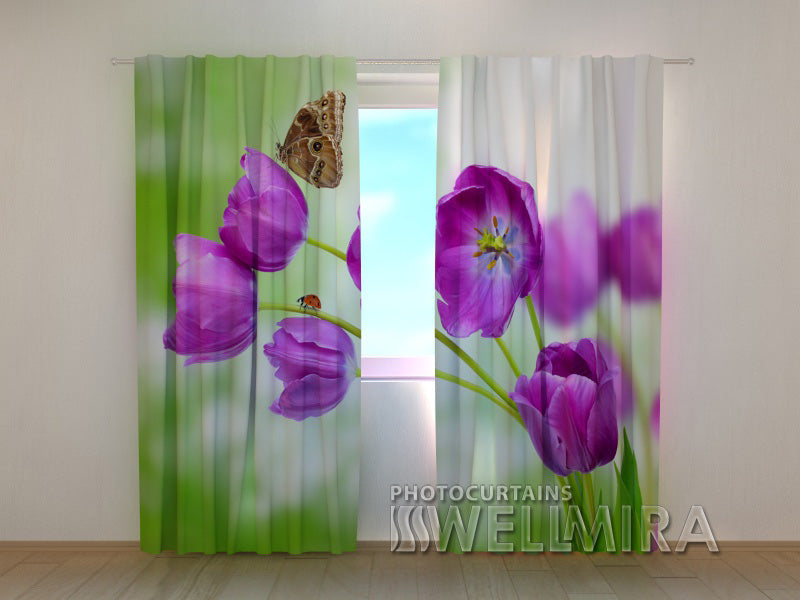 3D Curtain Tulips - Wellmira