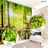 Set of 6 Panel Curtains Waterfall in Forest Jungle