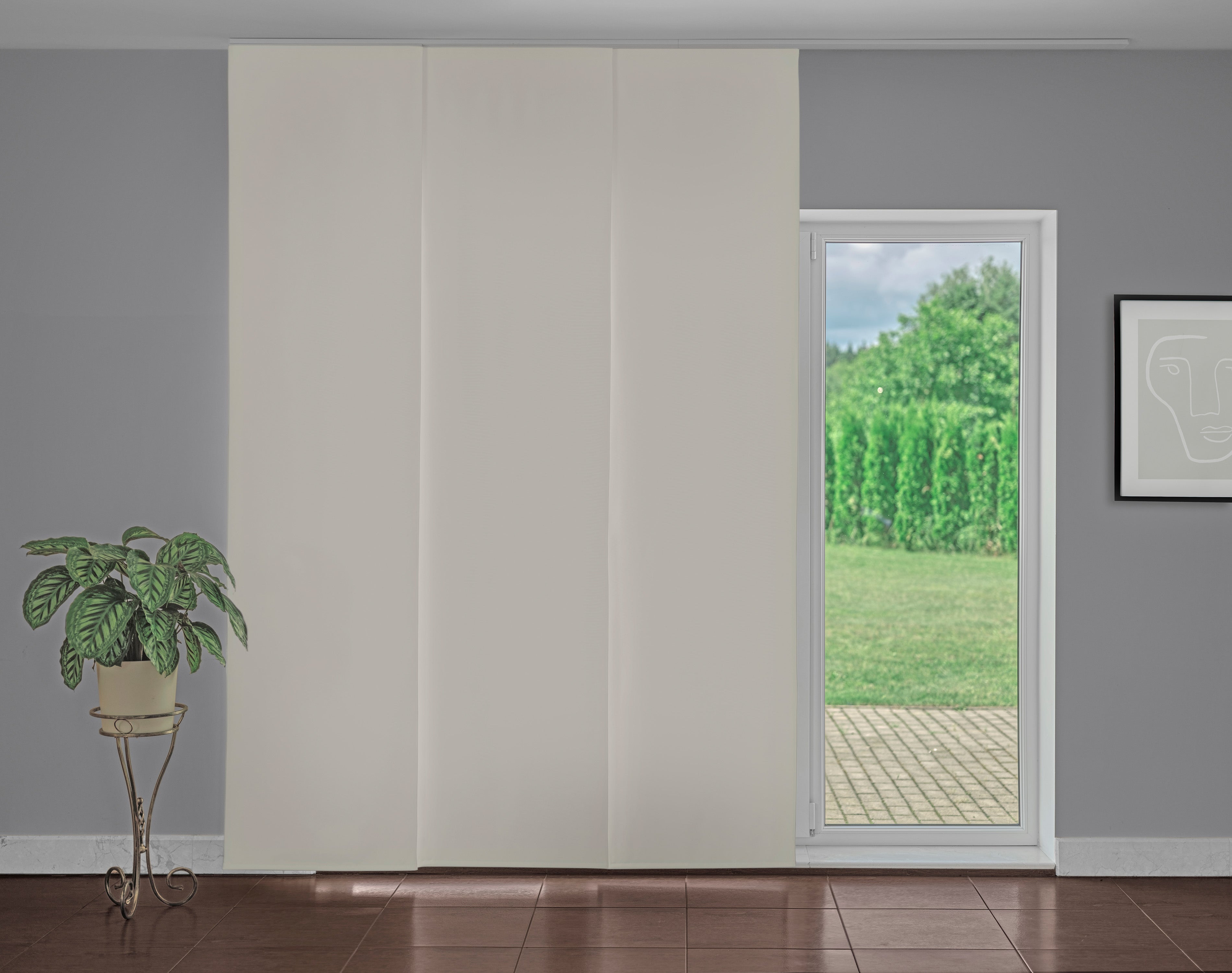 White Color Blackout Panel Curtain