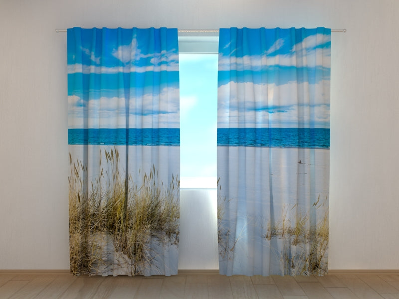 Photo Curtain White Coast