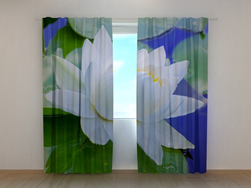 Photo Curtain White Lotus