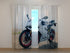 Photo Curtain White Motorbike Dukati Panigale