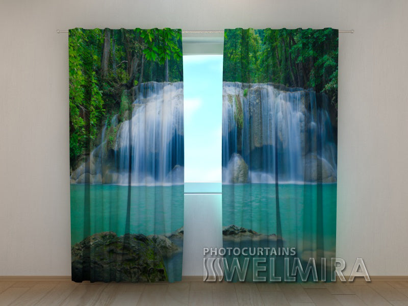 Photo Curtain White Waterfall - Wellmira