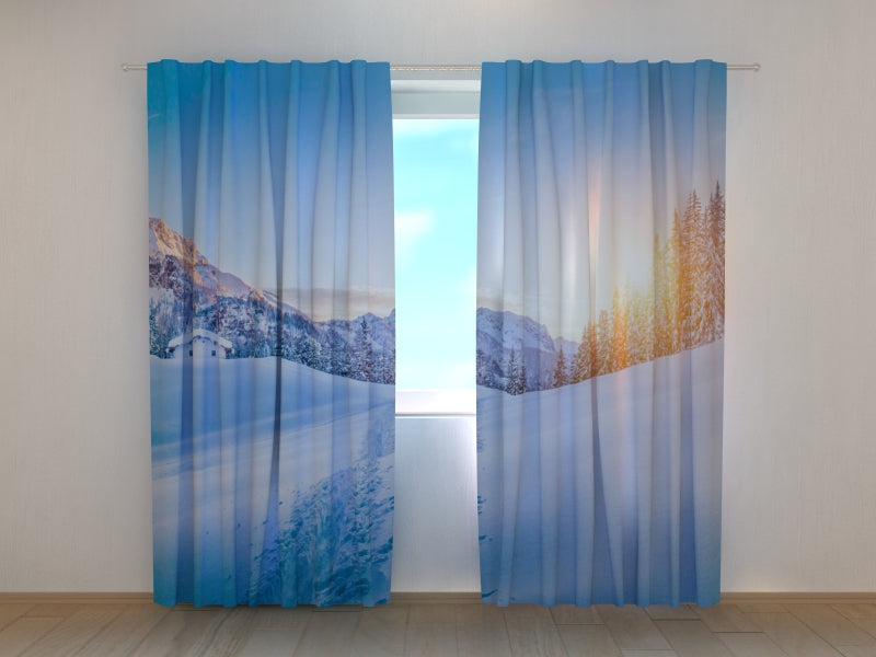 Photo Curtain Winter Wonderland in the Alps