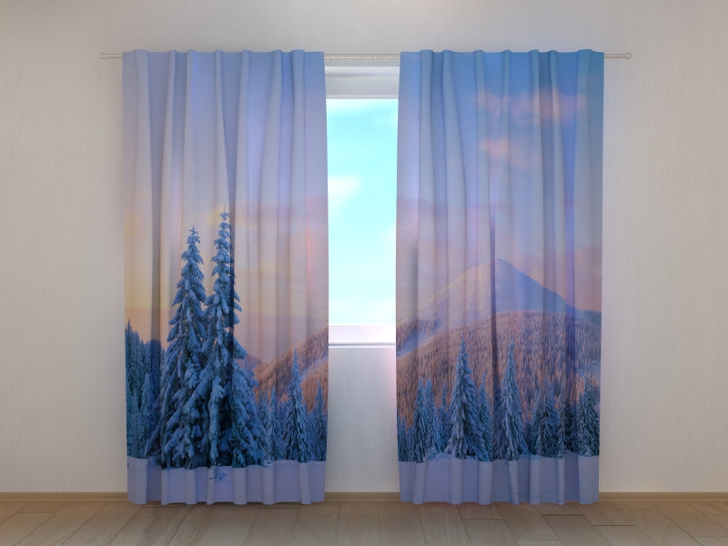 Photo Curtain Winter in the Mountains