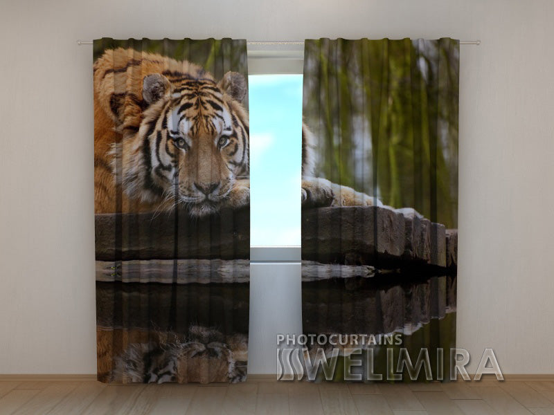 3D Curtain Wisdom of Tiger - Wellmira