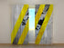 Photo Curtain Yellow and Gray Lines Abstractions