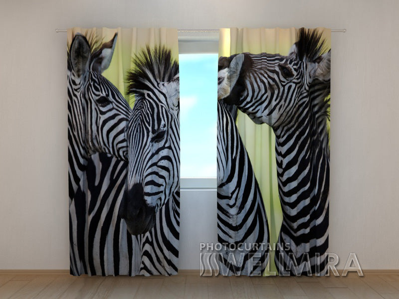 3D Curtain Zebras - Wellmira