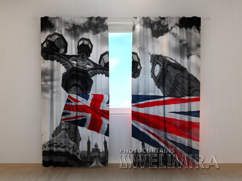 Photo Curtain British Flag - Wellmira